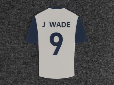 Customisable Football shirt name plate.