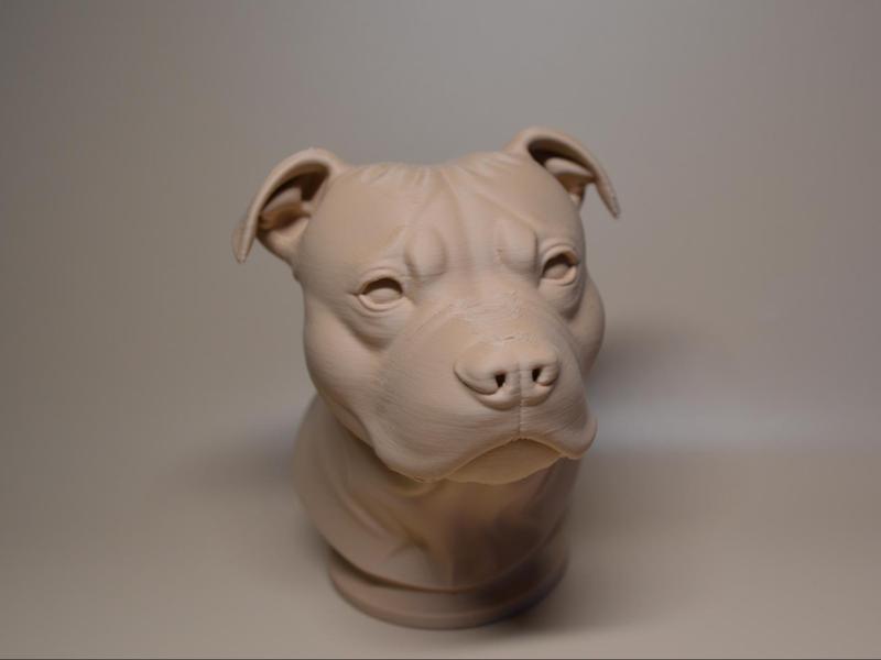 staffordshire bull terrier bust V2