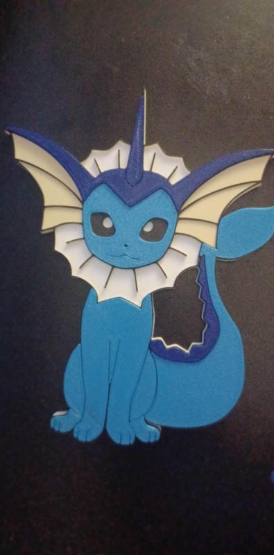 Vaporeon Pokemon Colorized Wall Art