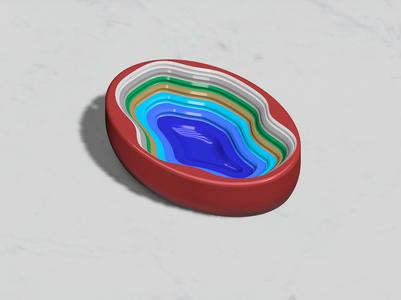 Topographic Dish Layered Pot for Various Items