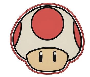 Mushroom toad cookie cutter