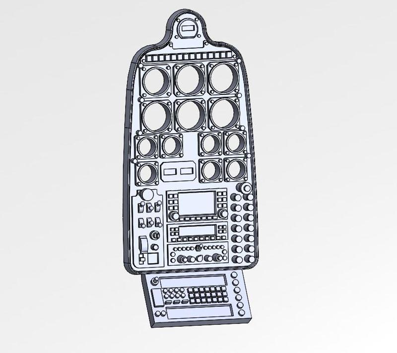 Hughes 500D Helicopter Instrument Panel