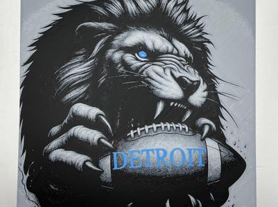 Detroit Lion Hueforge