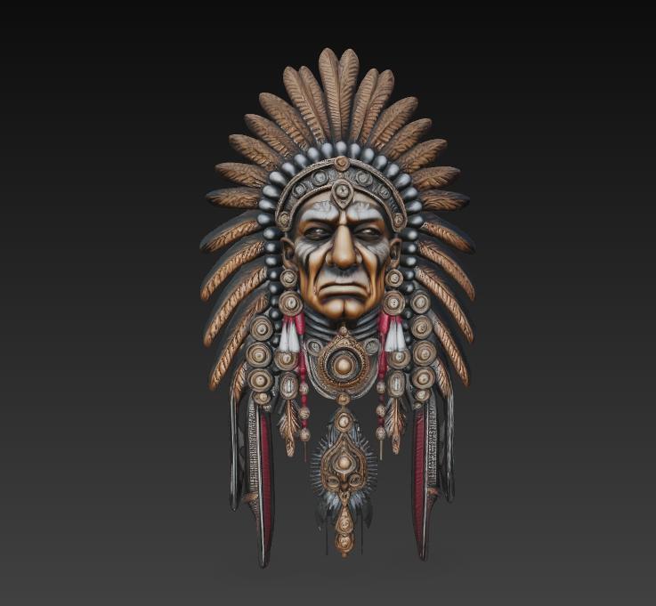 DECORATIVE MASKS COLLECTION "INDIAN MASK 3".