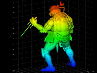 Life-Size Raphael Ninja Turtle 3D Model Part 3