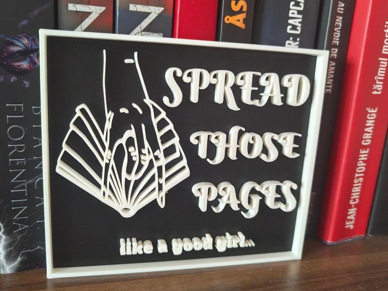 Spread Those Pages Book Sign NO AMS