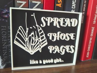 Spread Those Pages Book Sign NO AMS