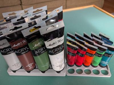 Paint Tube Holder + Stackable Storage Tub Set