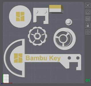 The Bambu Key V2.5 (SPOOL HOLDER) for p1s, p1p, x1c