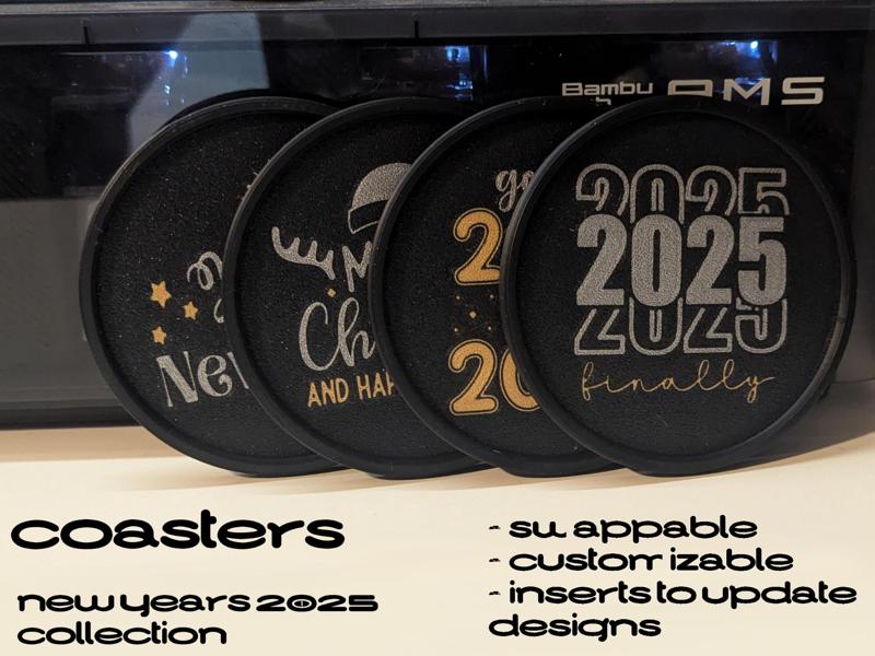 Christmas / New Years Coaster Set - SFModular A