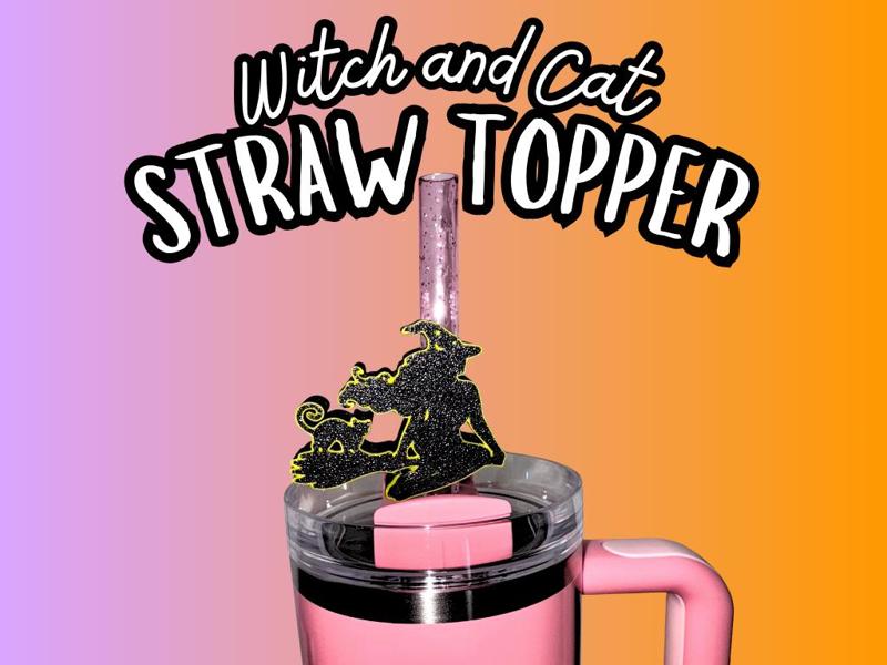 Halloween Witch Straw Topper