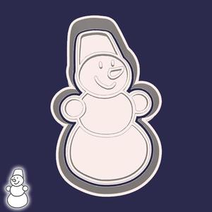 Christmas | New Year cookie cutters - snowman (style 12)
