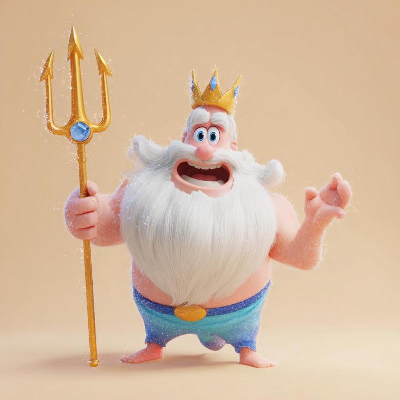 🌊👑 King Triton Classic – Ocean Majesty Collector's Edition (One-Piece STL)