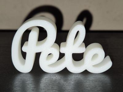 Pete Name Sign Display Decor