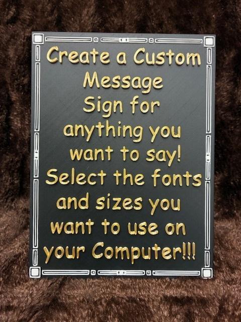 Custom Frame Sign #2 - Openscad Project