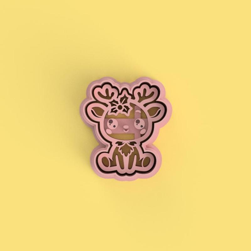 CHRISTMAS CUTE MOOSE COOKIE CUTTER