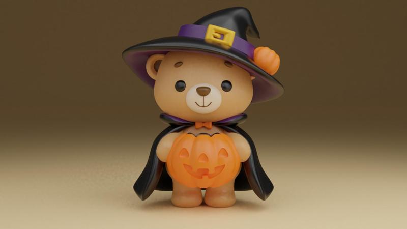 Halloween pumpkin Bear
