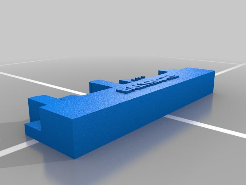 Flat Perspective Baltimore Skyline