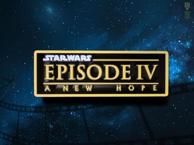 Star Wars Ep 4  New Hope Cinema Film Room Sign Box