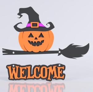 Welcome Halloween Sign for Wall or Door