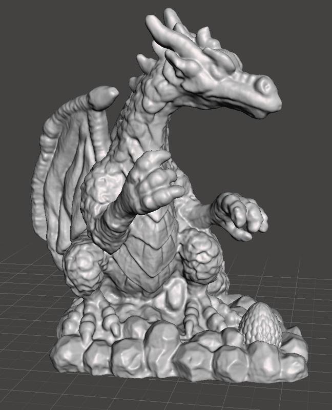 dragon protecting egg STATUE