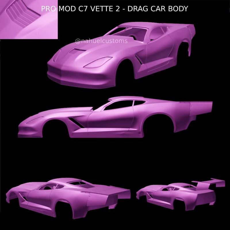 PRO MOD C7 VETTE 2 - DRAG CAR BODY
