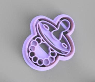 Cookie Cutter Baby Pacifier x1