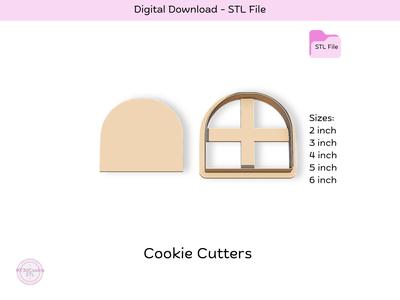 Arch 02 Cookie Cutter STL File, STL Cookie Cutter File, Instant Download, Cookie Stamp STL