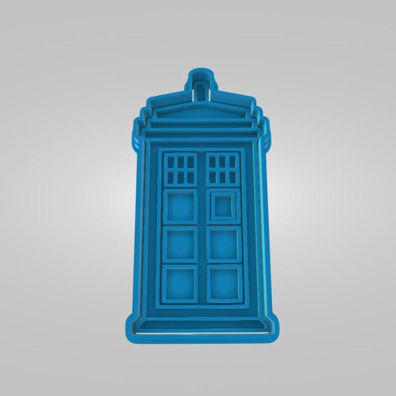 Tardis Cookie Cutter from Doctor Who, Blue Police Box Box