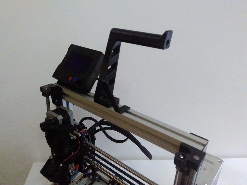 Rebel II/RebeliX X2 spool holder MK3 with filament guide