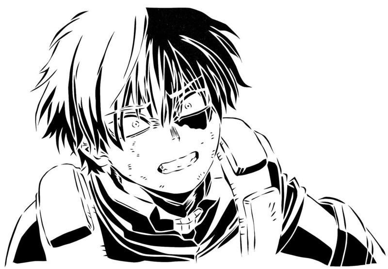 Shoto Todoroki stencil 5