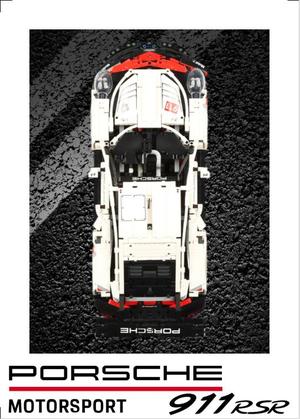 Lego 42096 Porsche 911 RSR Wall Mount