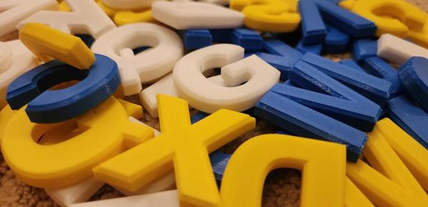 Alphabet Letter Blocks - Extruded and Chamfered