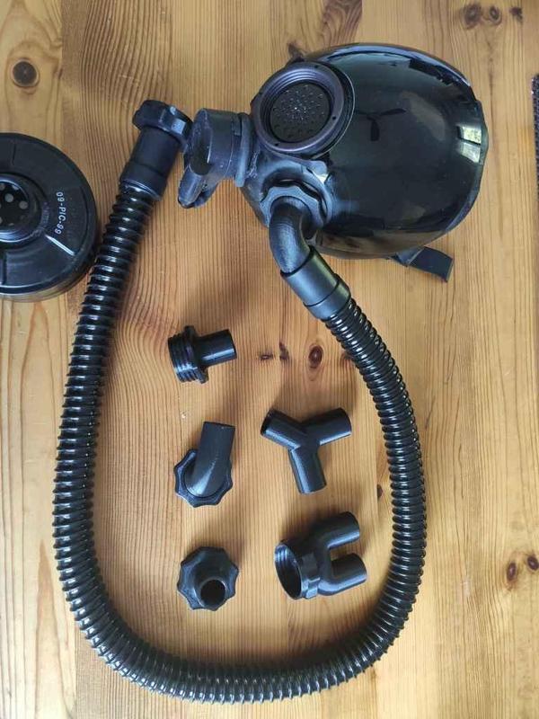 NATO Gasmask to 25mm hose adapters
