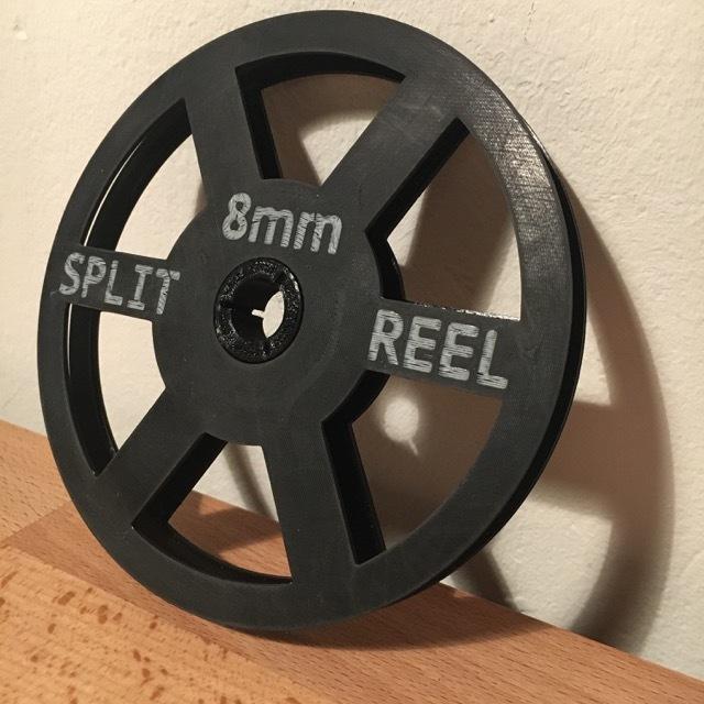 8mm split reel for Super 8 film on core  
