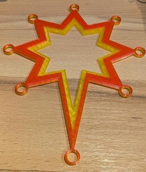 Cross Stitch  Floss Organizer - Star