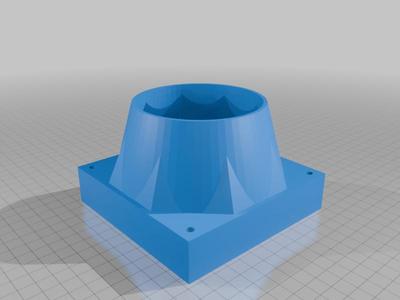 Quadrat PC Lüfter 120mm² auf Rohr Ø 85mm für Wohnwagen Belüftung v1