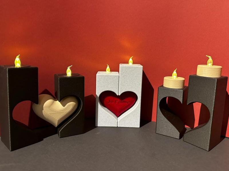 Double Candle (with Heart)