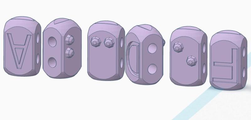 Narrow Braille Letter Bead Bracelet