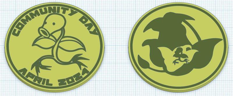 Pokemon Go Community Day #85 coin - Bellsprout