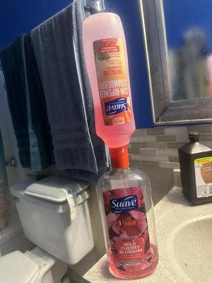Suave Shampoo Bottle coupler for squeeze to pump bottles