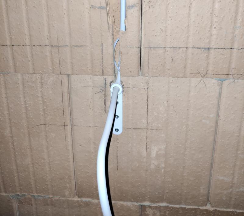 Kabelposition Elektroinstallation Verputzen position cable electrical installation plastering