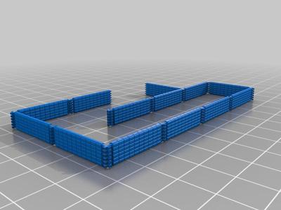 Adjustable walls to print stone wall mazes for dnd minis etc