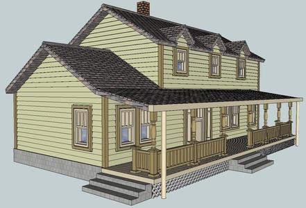 HO Scale The Walton&#039;s TV House