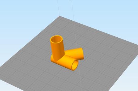 Tube Connector 3 way - 45 degrees