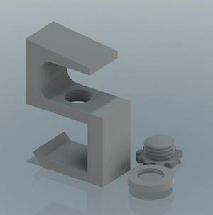 Parametric under desk headphone hanger base with or without cable holder