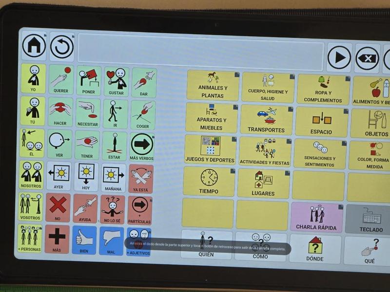 Carcasa para pictogramas para tablet