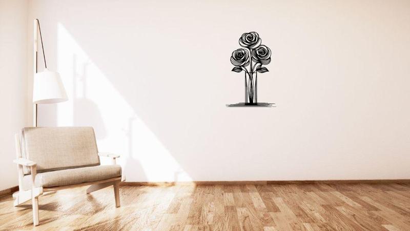 Roses in a vase / Růže ve váze wall decoration