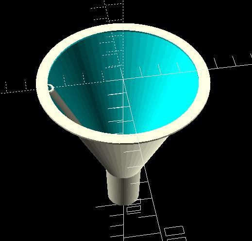 Parametric Funnel with Breather Tube (SCAD)