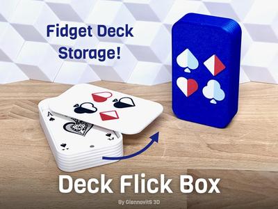 Deck Flick Box (fidget card game magnetic storage)